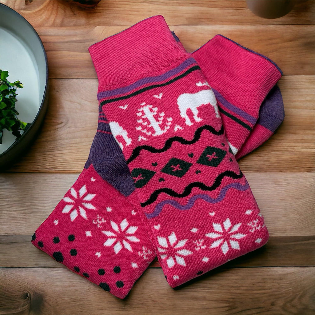 ANTREZIL Wool Pink Socks, Thick Sock, Outdoor Sports Socks Snowboarding, Breathable, Sustainable, Sweat-Absorbent, Warmth and Comfort.