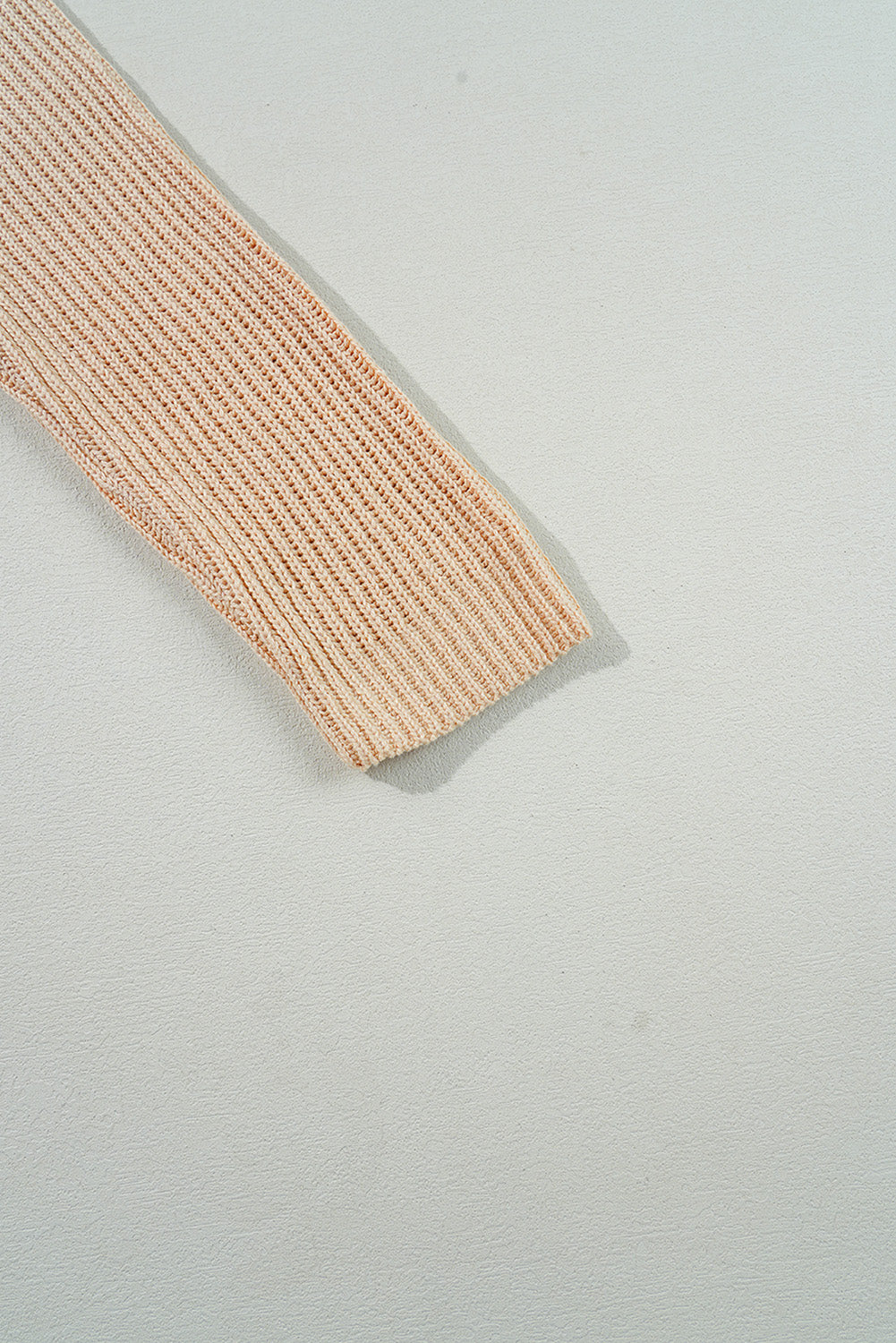 Apricot Plain Side Slits Oversized Sweater
