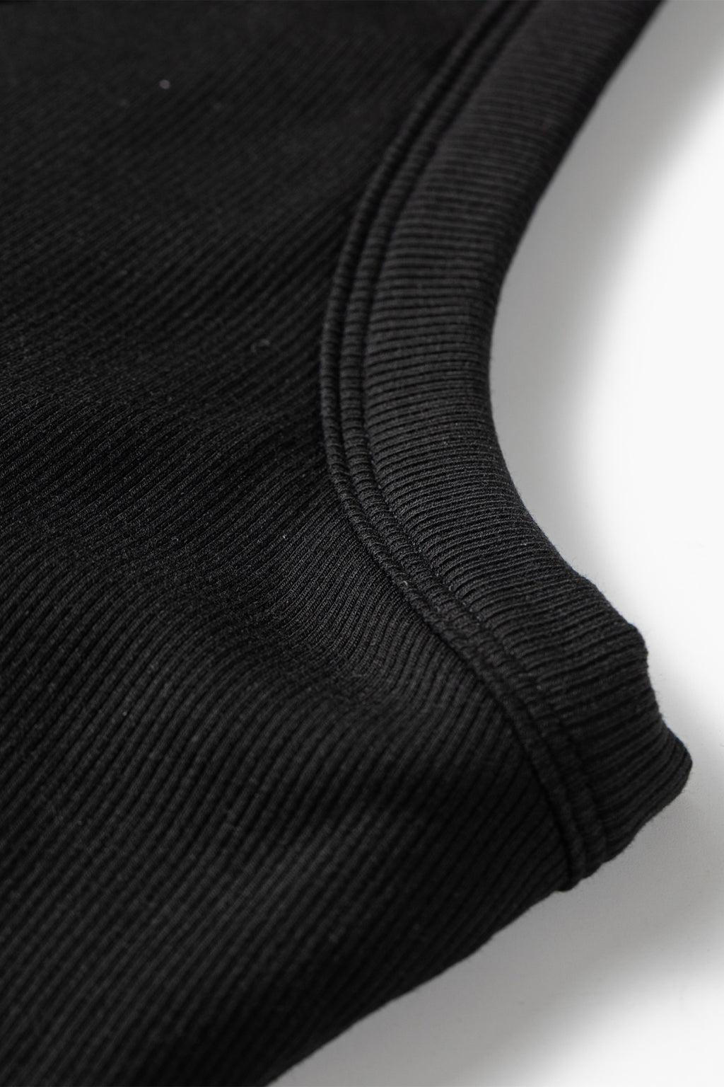 Dark Khaki Slim Ribbed Padded Tank Top